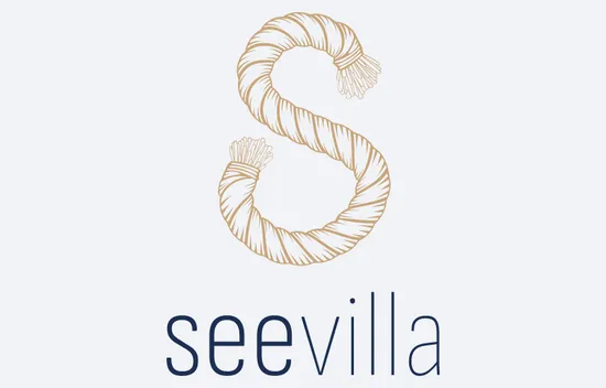 Seevilla-Logo mit einem stilisierten Seil in Form des Buchstabens S