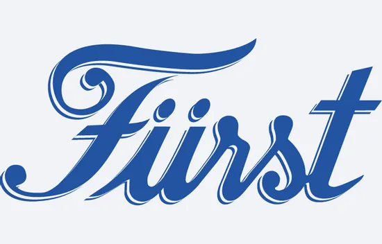 Blaues Schriftlogo mit dem Wort 'Fürst'