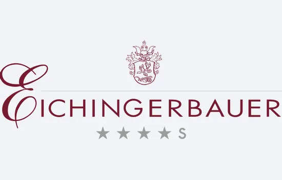 Eichingerbauer-Logo mit verziertem Wappen und fünf Sternen