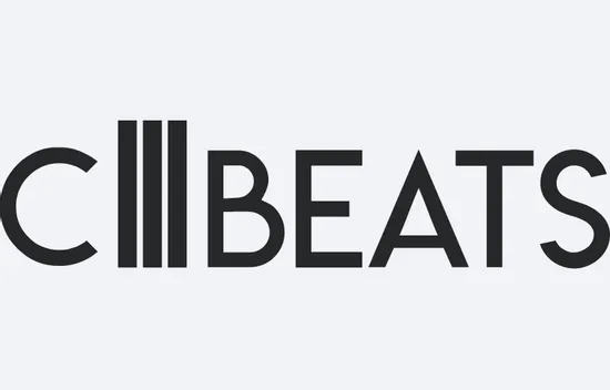 Stilisiertes Textlogo mit vertikalen Linien und dem Wort 'BEATS'