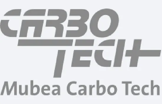 Mubea Carbo Tech Logo in grauem Text auf weißem Hintergrund
