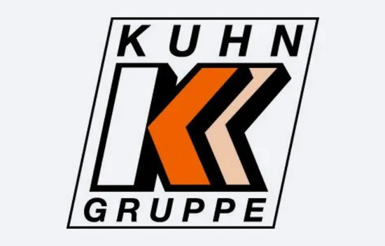 Kuhn Gruppe Logo mit stilisiertem orange-weißem K